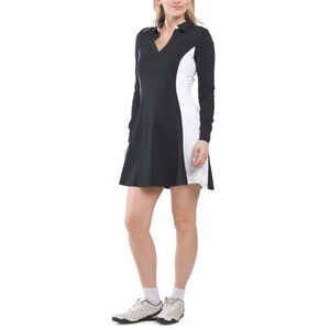 G LIFESTYLE Black/White Upf 50 Active Mini Dress